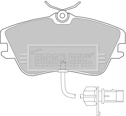 BORG & BECK stabdžių trinkelių rinkinys, diskinis stabdys BBP1856